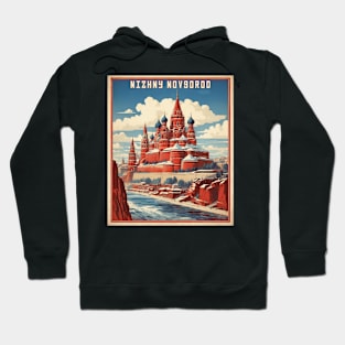 Nizhny Novgorod Russia Vintage Tourism Poster Hoodie